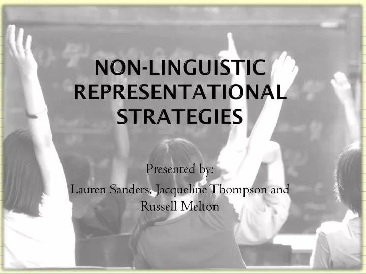 non linguistic representational strategies