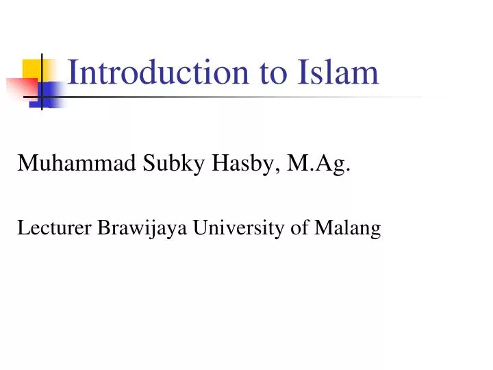 introduction to islam