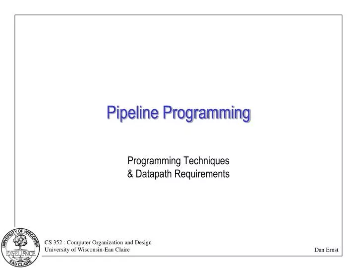 pipeline programming