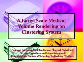 A Large Scale Medical Volume Rendering on Clustering System