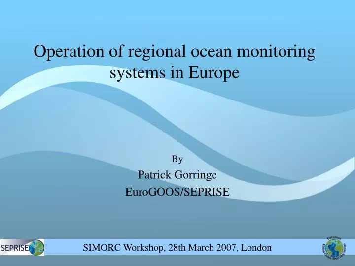 operation of regional ocean monitoring systems in europe