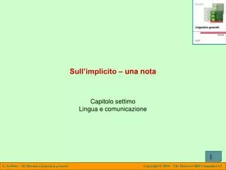 sull implicito una nota