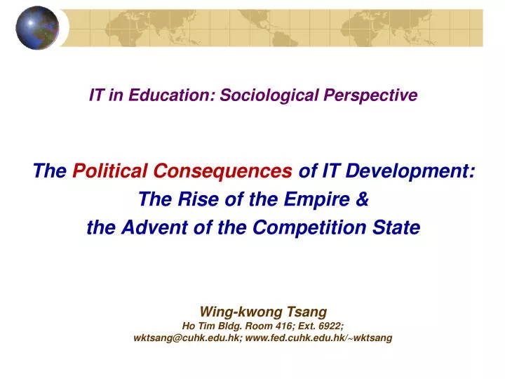 it in education sociological perspective