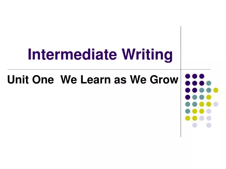 intermediate writing