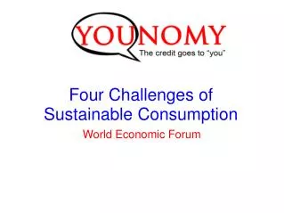 Four Challenges of Sustainable Consumption