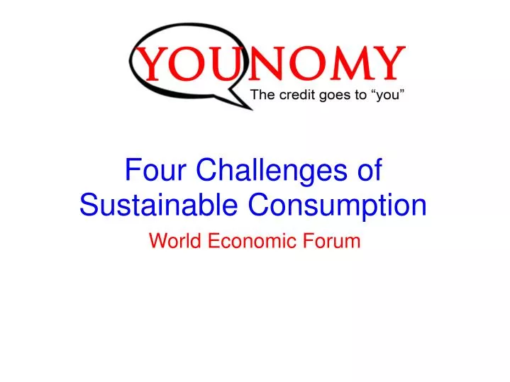 four challenges of sustainable consumption