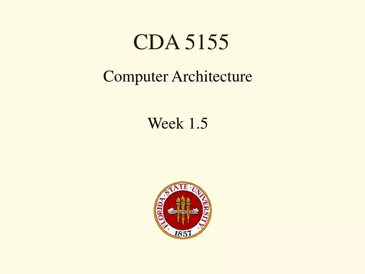 computer architecture week 1 5