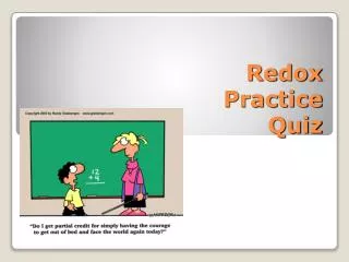 Redox Practice Quiz