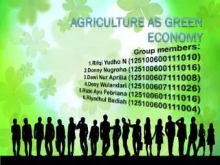 AGRICULTURE as Green Economy