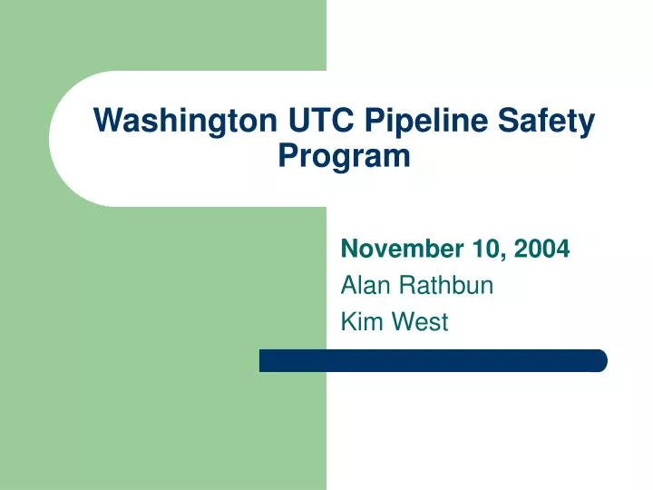 washington utc pipeline safety program