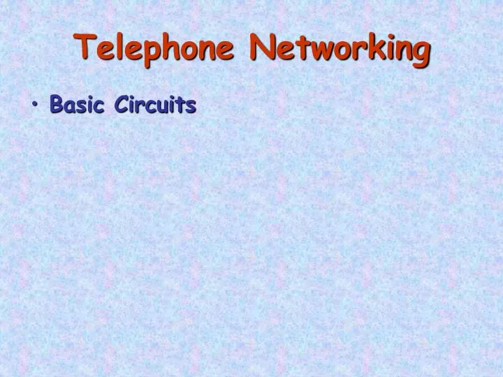 telephone networking