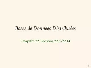 bases de donn es distribu es