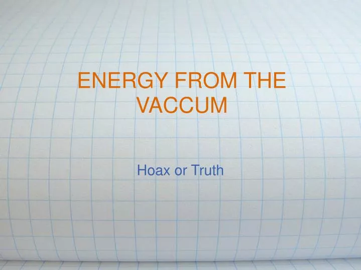 energy from the vaccum