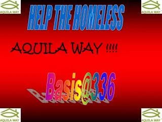 HELP THE HOMELESS