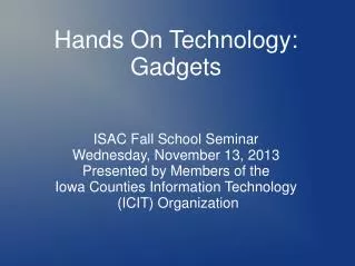 Hands On Technology: Gadgets