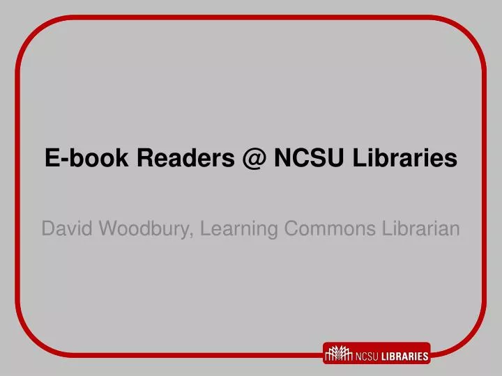 e book readers @ ncsu libraries