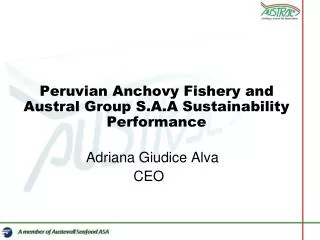 Peruvian Anchovy Fishery and Austral Group S.A.A Sustainability Performance