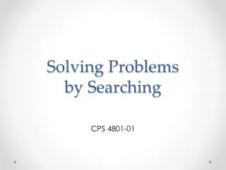 solving problems by searching