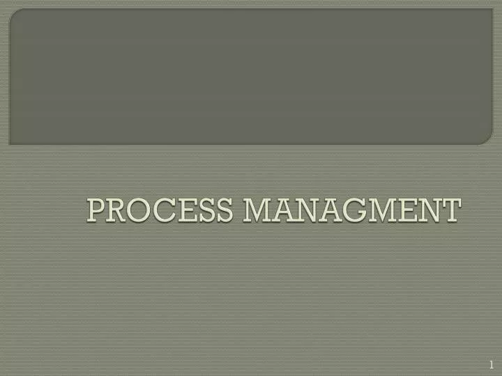 process managment
