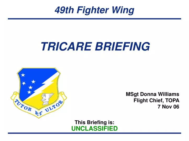 tricare briefing