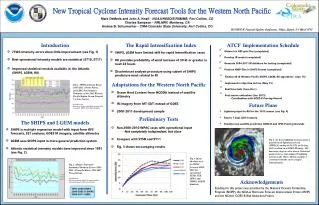 New Tropical Cyclone Intensity Forecast Tools for the Western North Pacific