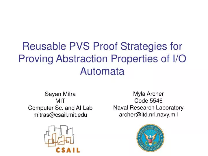 reusable pvs proof strategies for proving abstraction properties of i o automata