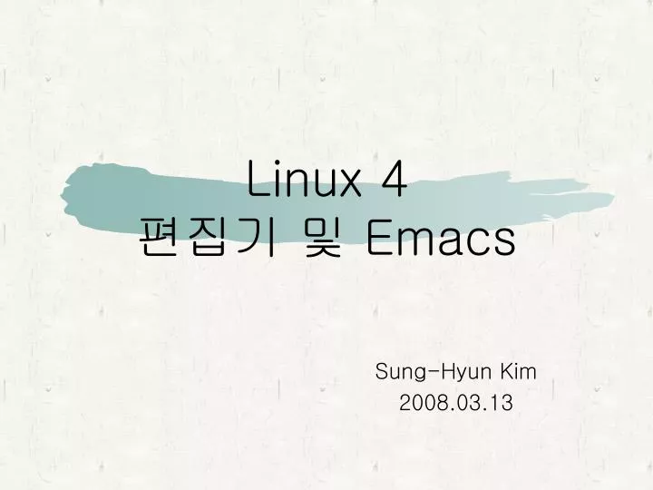 linux 4 emacs