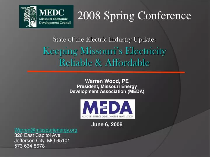state of the electric industry update keeping missouri s electricity reliable affordable