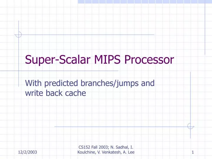 super scalar mips processor