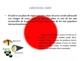 curso de roll sushi