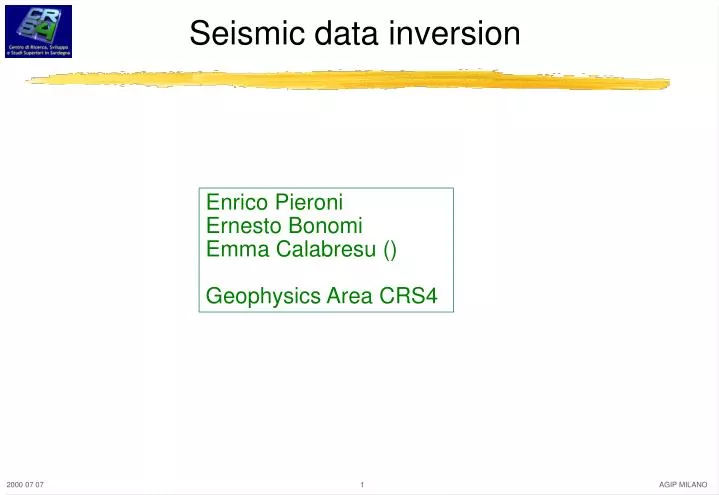 seismic data inversion