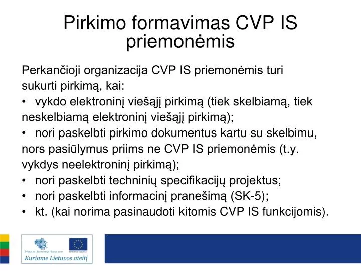 pirkimo formavimas cvp is priemon mis