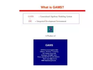 What is GAMS?