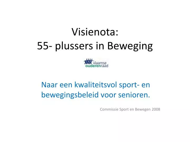 visienota 55 plussers in beweging