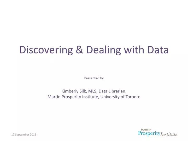 discovering dealing with data
