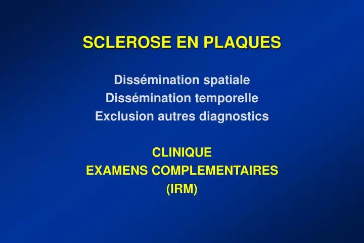 sclerose en plaques