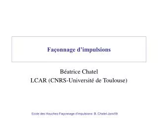fa onnage d impulsions