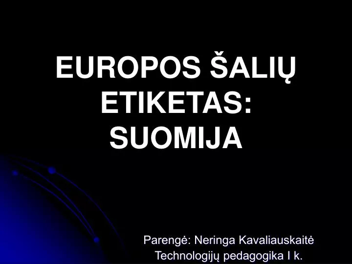 europos ali etiketas suomija