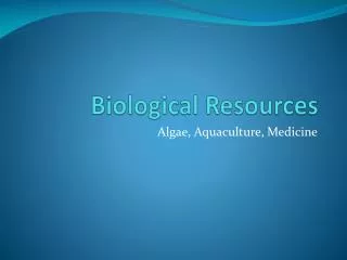 Biological Resources
