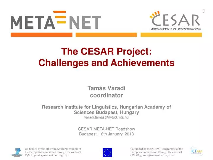 the cesar project challenges and achievements