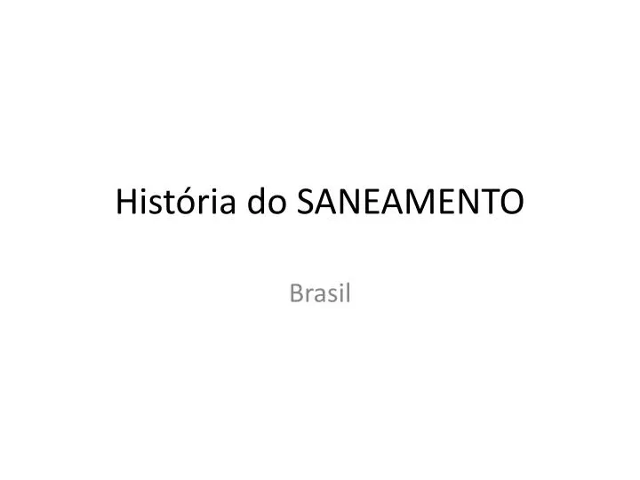 hist ria do saneamento