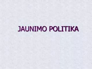 jaunimo politika
