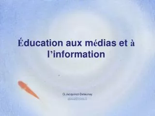 ducation aux m dias et l information