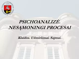 psichoanaliz nes moningi procesai