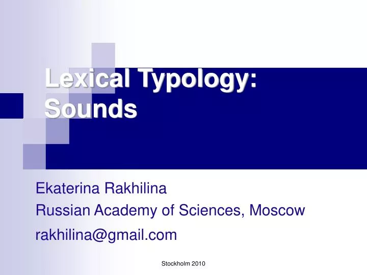 lexical typology sounds