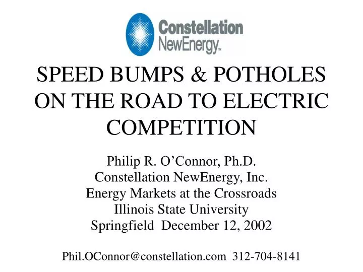 speed bumps potholes on the road to electric competition