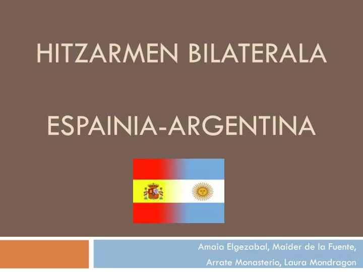 hitzarmen bilaterala espainia argentina