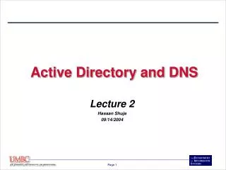 Active Directory and DNS