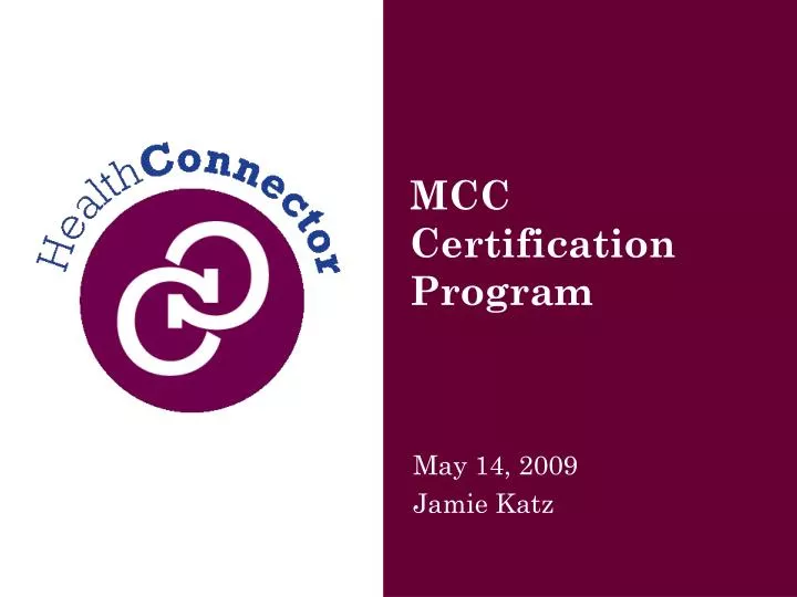 mcc certification program