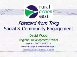 Postcard from Tring Social &amp; Community Engagement